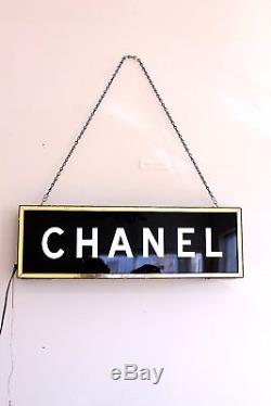 Authentic Vintage 1950's CHANEL Hanging Store Display Light Sign Rare