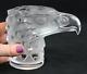 Authentic Vintage Signed Lalique France Art Glass Eagle Head Paperweight, Nr
