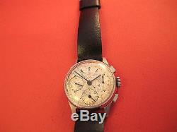 Belmar Vintage Triple Signed 3 Reg Chronograph Military Type Dial No Reserve