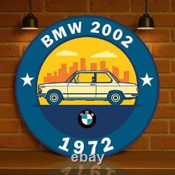 BMW 2002 1972 Classic Vintage Heavy Metal Sign (XL 19.7 / 50 cm)