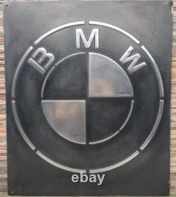 BMW Vintage Garage Metal Sign 20x24 Handmade Cast Aluminum Relief