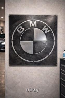 BMW Vintage Garage Metal Sign 20x24 Handmade Cast Aluminum Relief