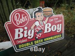 BOB, S BIG BOY Large Embossed Metal Display Sign vintage style Look garage sign