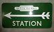 British Rail Railways Vintage Sign Station Feathered Arrow Totem 1948+ Green