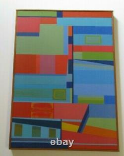 B Henry Painting Cubism Modernism Abstract Expressionism Colorful Vintage 1970
