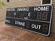 Baseball Scoreboard Vintage Sign