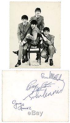 Beatles VINTAGE 8 X 6 PHOTOGRAPH SIGNED STUNNING BY ALL FOUR NOVEMBER, 1963