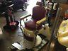 Beautiful Vintage Heavy Porcelain 1930's Barber Chair Barber Pole! Excellent