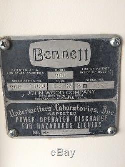 Bennett 966 Gas Pump 50's Vintage With Sinclair Power X Globe /Signs Not Tokheim