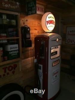 Bennett 966 Gas Pump 50's Vintage With Sinclair Power X Globe /Signs Not Tokheim