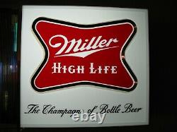 Best Vtg 1967 Miller High Life Beer Disco Motion Bar Clock Pub Light Sign A+