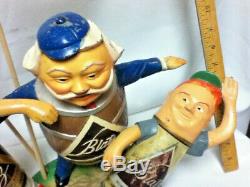 Blatz beer sign 1950'S safe at home baseball statue vintage bottle can keg guys