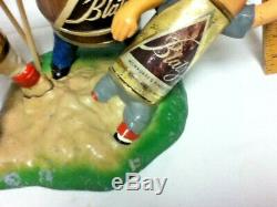 Blatz beer sign 1950'S safe at home baseball statue vintage bottle can keg guys