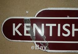 British rail sign BR maroon Vintage Kentish Town London totem railway