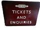 British Railways Vintage Tickets And Enquiries Sign