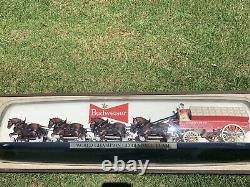 Budweiser Champion Clydesdale Team Light And Sign, Vintage 1960s