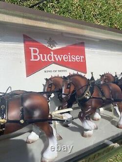 Budweiser Champion Clydesdale Team Light And Sign, Vintage 1960s