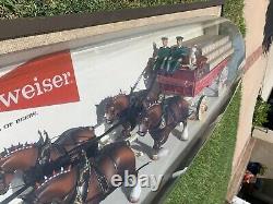 Budweiser Champion Clydesdale Team Light And Sign, Vintage 1960s
