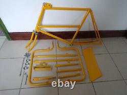 Butchers / trade / vintage bike frame, forks, front carrier and sign