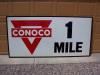 Conoco Sign Gas And Oil Station Not Porcelain. Vintage Antique Signage