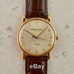 C. 1950 Vintage Audemars Piguet Calatrava Gubelin signed watch in 18k rose gold