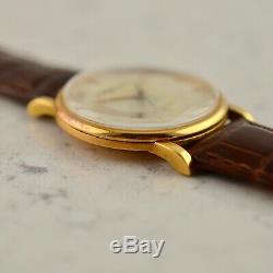 C. 1950 Vintage Audemars Piguet Calatrava Gubelin signed watch in 18k rose gold