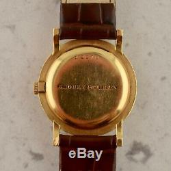 C. 1950 Vintage Audemars Piguet Calatrava Gubelin signed watch in 18k rose gold
