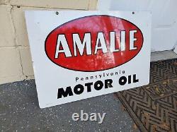 C. 1960s Original Vintage Gulf Gasoline Sign New No-Nox Porcelain Pump Plate Oil