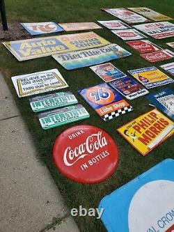 C. 1963 Original Vintage Texaco Sky Chief Sign Metal Porcelain Supreme Petrox Gas