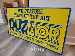 C. 1997 Original Vintage Duzmor Auto & Truck Collision Repair Sign NOS Metal Gas