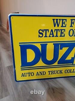 C. 1997 Original Vintage Duzmor Auto & Truck Collision Repair Sign NOS Metal Gas