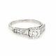 Cartier Vintage Diamond Engagement Ring Platinum Estate Fine Signed Jewelry