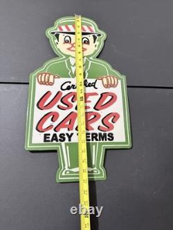 Certified Used Cars Porcelain Enamel Single Sided Advertising Sign 21 x 11