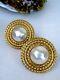 Chanel Vintage Earrings Beads And Strings Decor Signed