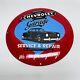 Chevrolet Garage Gasoline Service Station Motor Oil Pump Porcelain Sign