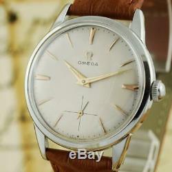 Classic Omega In St Steel Manual Wind Swiss Original Signed Vintage Watch