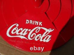 Coca Cola Cast Iron Base Sign Post Rare Vintage