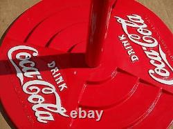 Coca Cola Cast Iron Base Sign Post Rare Vintage
