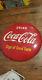 Coca Cola Sign Button 24 Curved Button Vintage 1950
