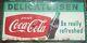Coke Sign Delicatessen Vintage Shop Metal Coca Cola Sign 6 Feet By 3 Feet 1961