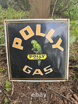 Collectible Vintage Polly Porcelain Sign Motor Oil Gas Service Gas Pump Plate