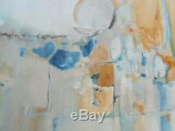 Connors Painting Abstract Non Objective Modernism Vintage Expressionism Large