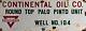 Conoco Gas Station Texas Oilfield Oil Vintage Porcelain Lease Sign