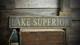 Custom Distressed Lake Superior Sign -rustic Hand Made Vintage Wooden