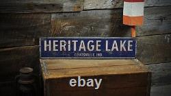 Custom Lake House City/State Sign Rustic Hand Made Vintage Wooden