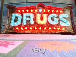 Custom Vintage Marquee lights art DRUGS emmettsauction The Parker Palm Springs