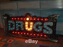 Custom Vintage Marquee lights art DRUGS emmettsauction The Parker Palm Springs