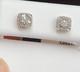 Deal! 10k Gold Genuine Cluster Diamond Halo Cushion Studs Earrings 0.25ct 6 Mm