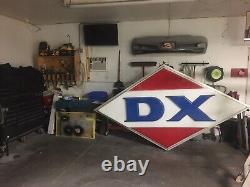 DX gas station vintage lighted pole sign