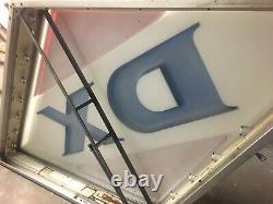 DX gas station vintage lighted pole sign